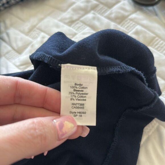 J. Crew Women's Gingham Print Bell Sleeve Navy Dress XXS - Picture 5 of 5